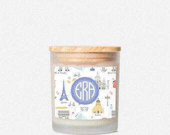Paris Frosted Glass Candle