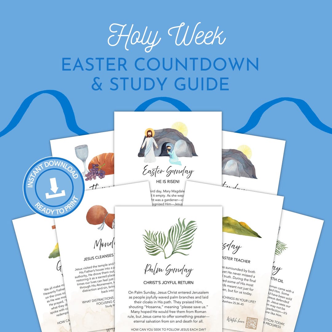 Holy Week Easter Countdown & Study Guide - Church of Jesus Christ - LDS ...