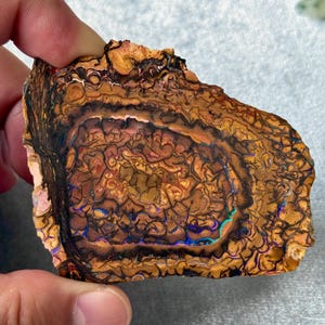 Boulder Opal Slab (169.5ct) Natural Opal Specimen,Hand Polished Crystal