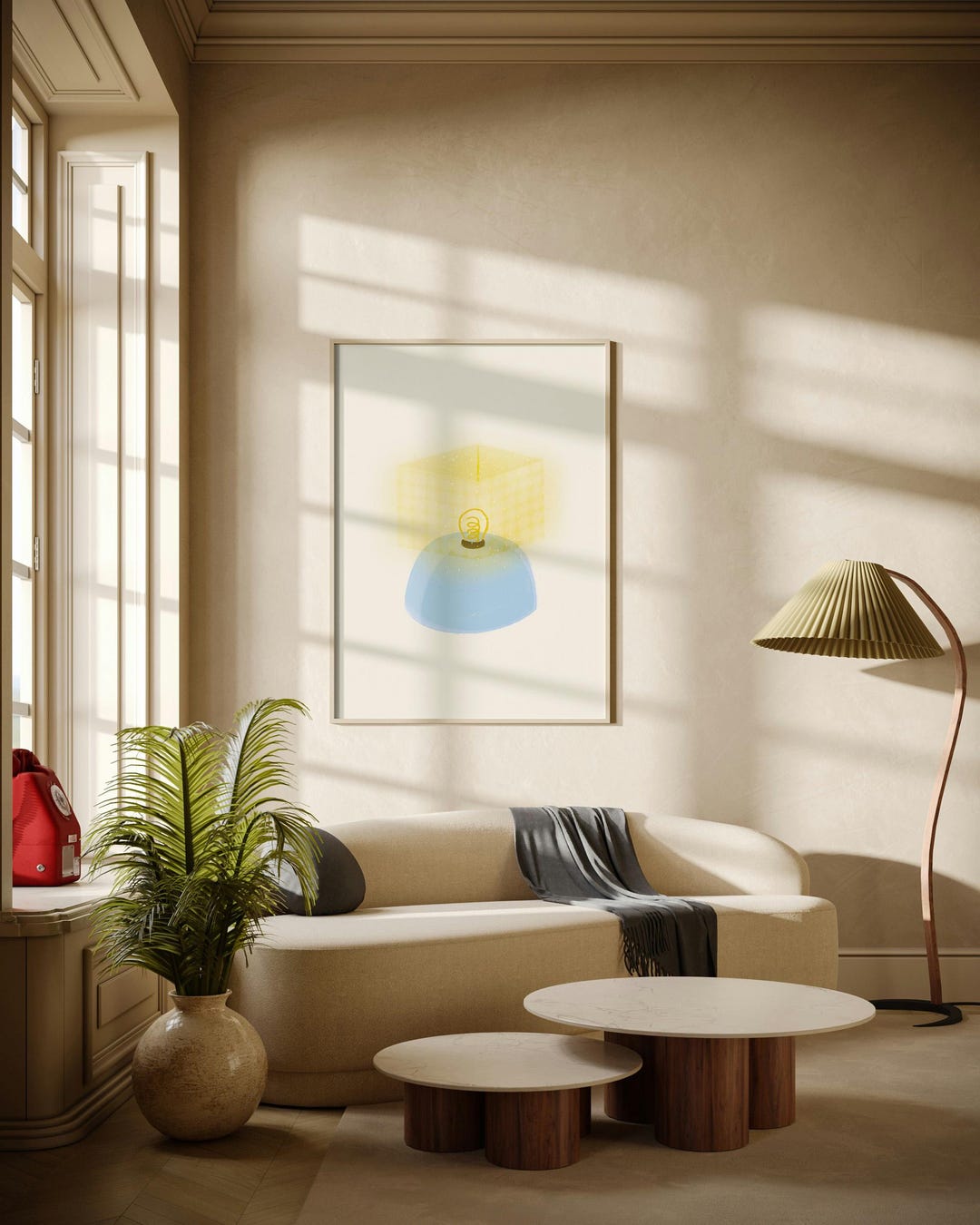 Minimalist Light Illustration Set | Cozy Lamp, Candle Art Prints ...