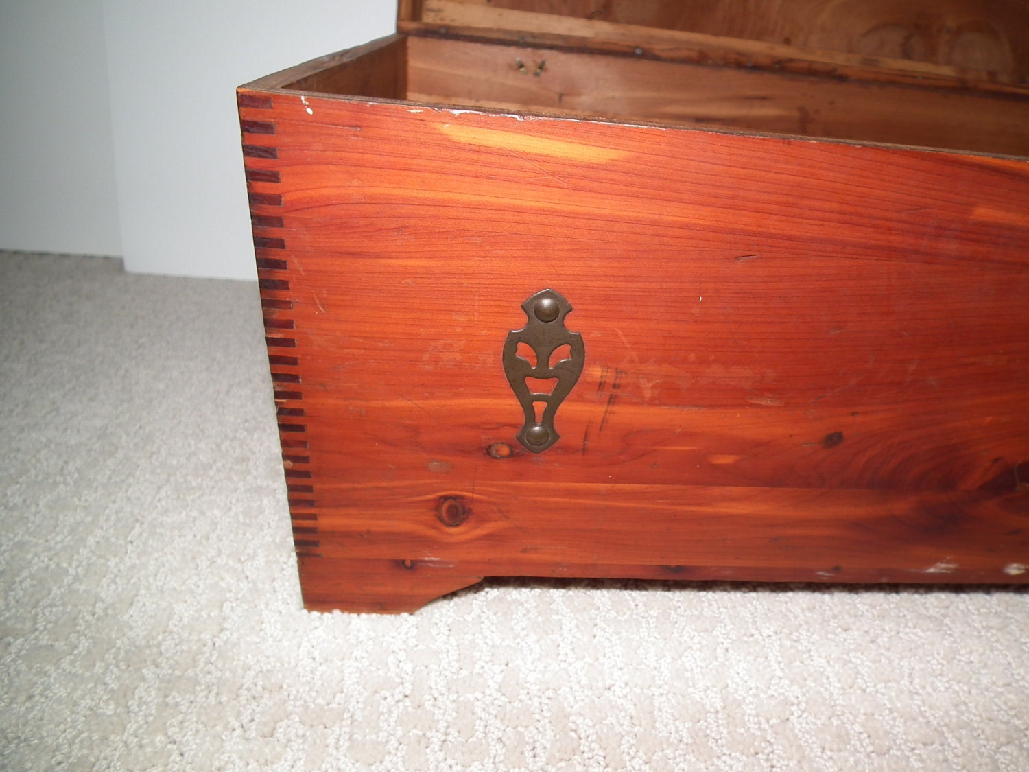 Vintage small cedar chest with dovetailed corners Etsy