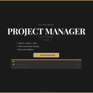 Projektleiter Notion Vorlage für Freelancer | Kunden Aufgabenliste (Digitaler Download)