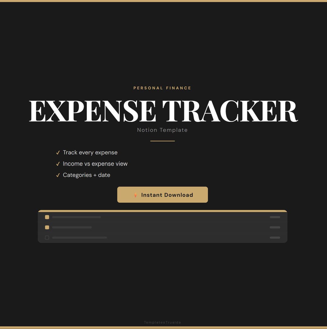 Expense Tracker Notion Template | Budget Planner | Finance Tracker ...