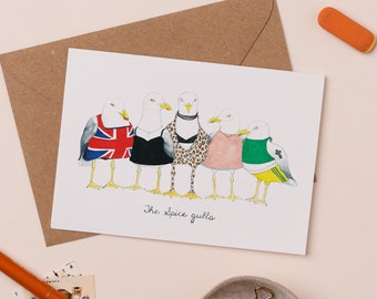 Spice Gulls Greetings Card | Spice Girls Card | Spice World | Spice Girls Fan Present | Bridesmaids Card | Girl Power Pun