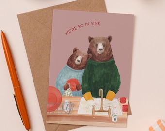 We're So in Sink Card: Anniversary Love Card