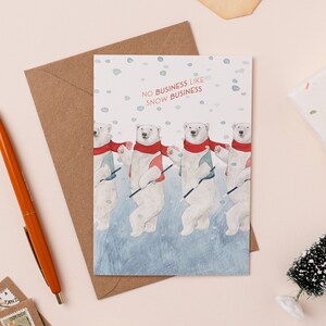 de Noël d'affaires de neige | Montrez le jeu de mots | pour les Fêtes drôle de Zazzle.be Liste d'envies Vous avez des idées ? Cartes de Noël ours polaire | Paquet de cartes de Noël