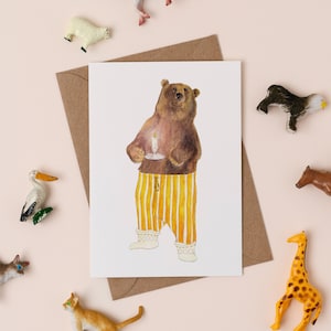 Je peux vous voir carte de voeux | Ours somnolent | Ours guérissant bientôt de Zazzle.be Liste d'envies Vous avez des idées ? Illustration de l'ours en hiver