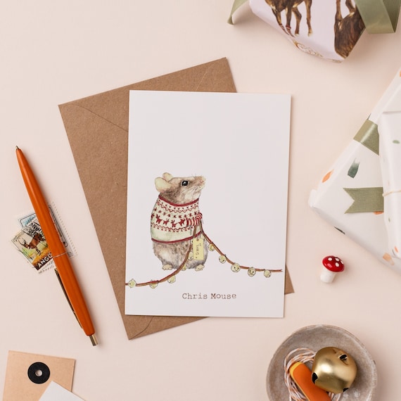 Fairy Fae Greetings Card - What Time Mr Mouse Fairy Fae Greetings Card - What Time Mr Mouse