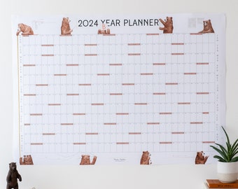 SALE Large 2024 Year Planner | 2024 Bear Wall Planner | Year-to-view Planner | Home Office Planner | A1 Year Planner 24