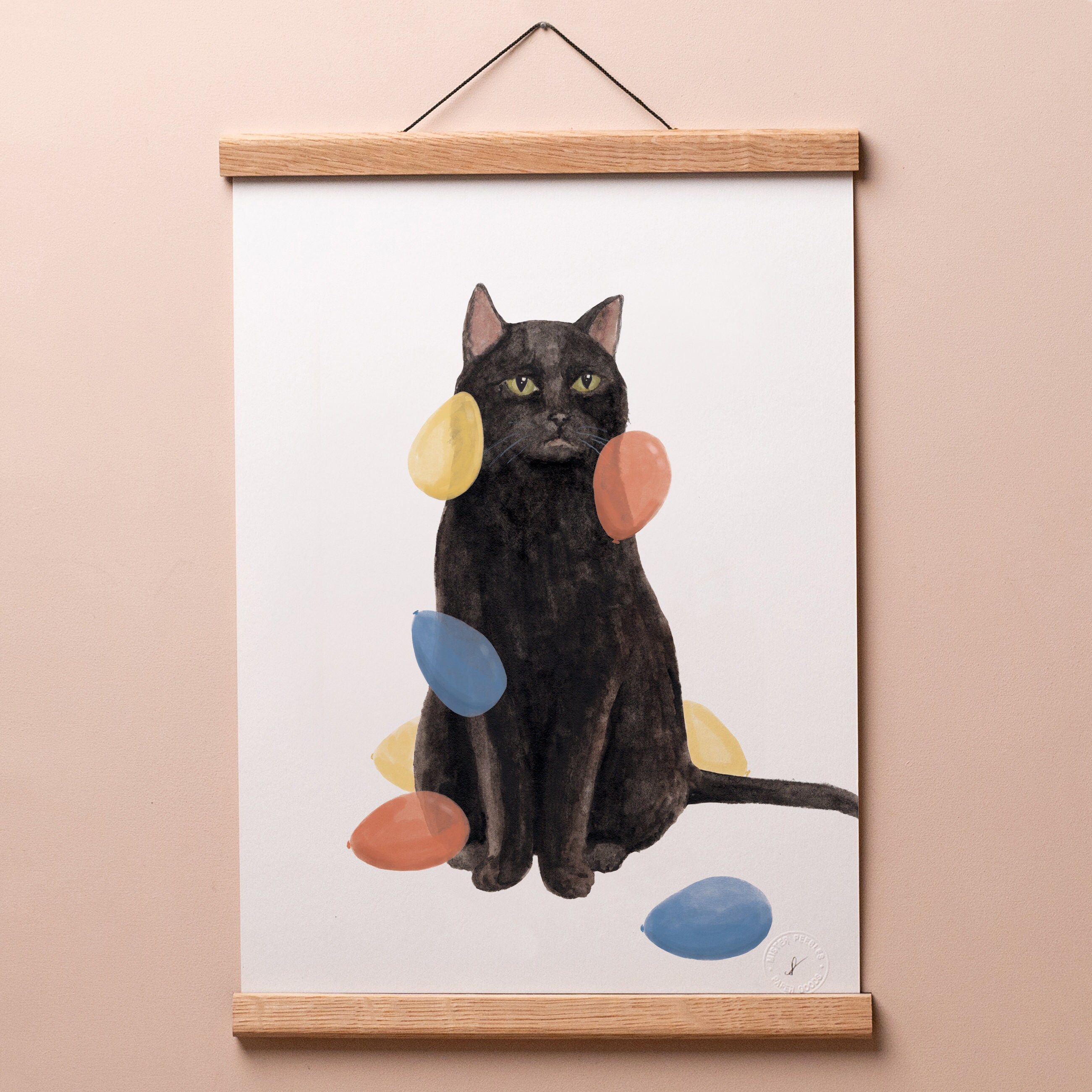 原画#3784 黒猫　マルタ共和国　地中海　水彩画　ドローイング　インテリア　絵 原画#3784 黒猫 マルタ共和国 地中海 水彩画 ドローイング インテリア