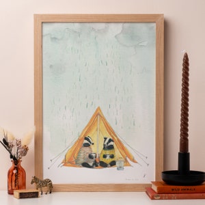 Badger Print Weather or Not | Camping Anniversary Wall Art