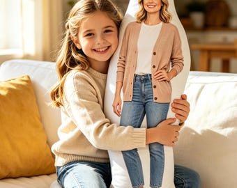 Personalized 3D Photo Body Pillow, Custom Full Body or Face Doll, Human Pillow, Sofa Cushion, Keepsake Gift for Kids