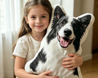 Almohada personalizada con forma de mascota en 3D, almohada personalizada con foto de perro, almohada suave de peluche con forma de animal para amantes de las mascotas, almohadas de algodón con doble estampado para mascotas.