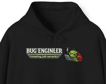 Funny Programmer Hoodie, Coding Humor Pullover, Developer Gift, Nerd Hoodie, Tech Gift, Bug Engineer Hoodie