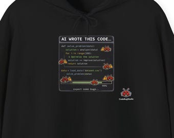 Sweat à capuche programmeur rigolo, pull codage humour, cadeau développeur, sweat à capuche nerd, cadeau tech, sweat à capuche AI Wrote Code