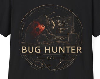 Bug Hunter Skull Beetle T-Shirt | Software Developer, Debugging Tee