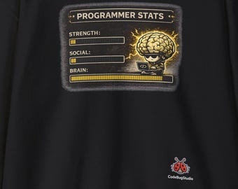 Felpa divertente da programmatore, girocollo con umorismo da programmazione, regalo per sviluppatori, maglione da nerd, regalo tecnologico, felpa girocollo con statistiche da programmatore