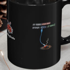 Funny Programmer Mug, Coding Humor Coffee Mug, Developer Gift, Nerd Cup, Tech Gift , CodeBug Studio, dev fix coffe