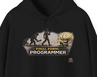 Sudadera divertida para programadores, sudadera con capucha con humor sobre programación, regalo para desarrolladores, sudadera para nerds, regalo tecnológico, sudadera con capucha para programadores de Final Form, Evolution Coding