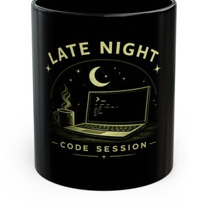 Mug programmeur drôle, tasse à café codage humour, cadeau développeur, tasse nerd, cadeau tech, session de code de fin de soirée