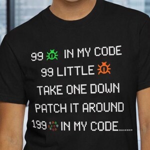 T-shirt programmeur | 99 Bugs in Code grappig coderingsshirt