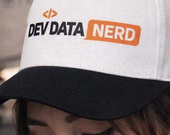 Dev Data Nerd baseball cap | programmer coder logo | tech hat