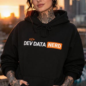 Dev Data Nerd Hoodie for Programmers, Coding Hoodie, Developer Gift, Software Engineer Sweatshirt, Tech Streetwear