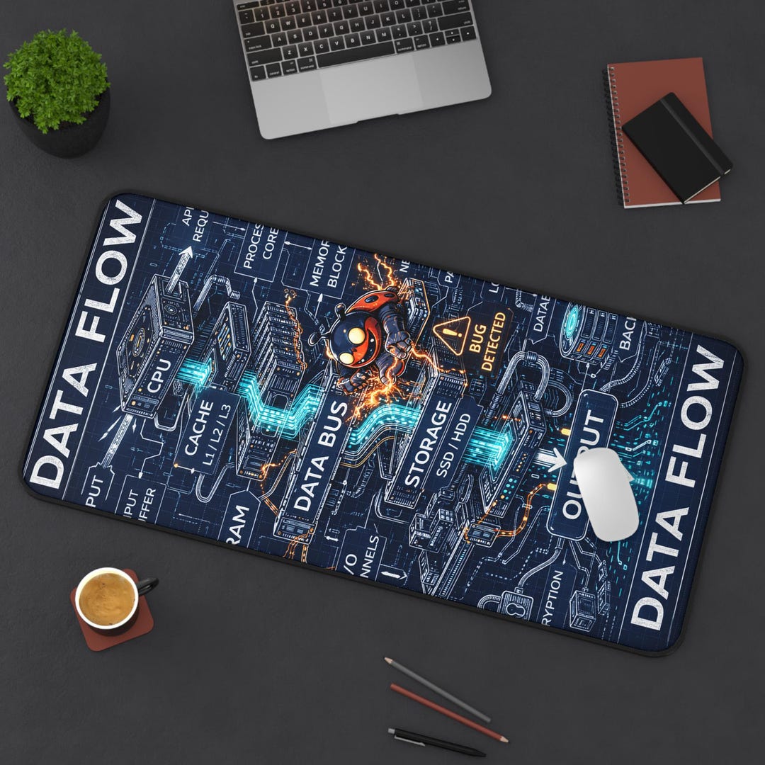 Tech Desk Mat, Mouse Pad Keyboard Mat, Gaming Desk Mat, Office Desk ...