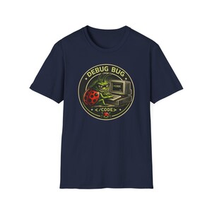 Debug Bug bug Vintage T-shirt illustratie computercode afbeelding 4