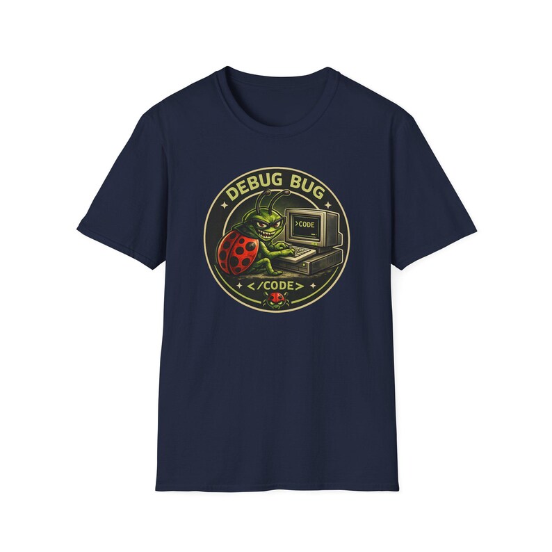 Debug Bug bug Vintage T-shirt illustratie computercode afbeelding 4