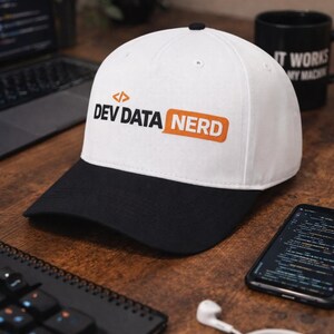 Dev Data Nerd baseball cap | programmer coder logo | tech hat