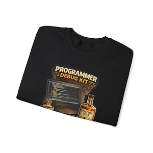 Felpa divertente da programmatore, girocollo con umorismo da programmazione, regalo per sviluppatori, maglione da nerd, regalo tecnologico, felpa con kit di debug per programmatori immagine 3