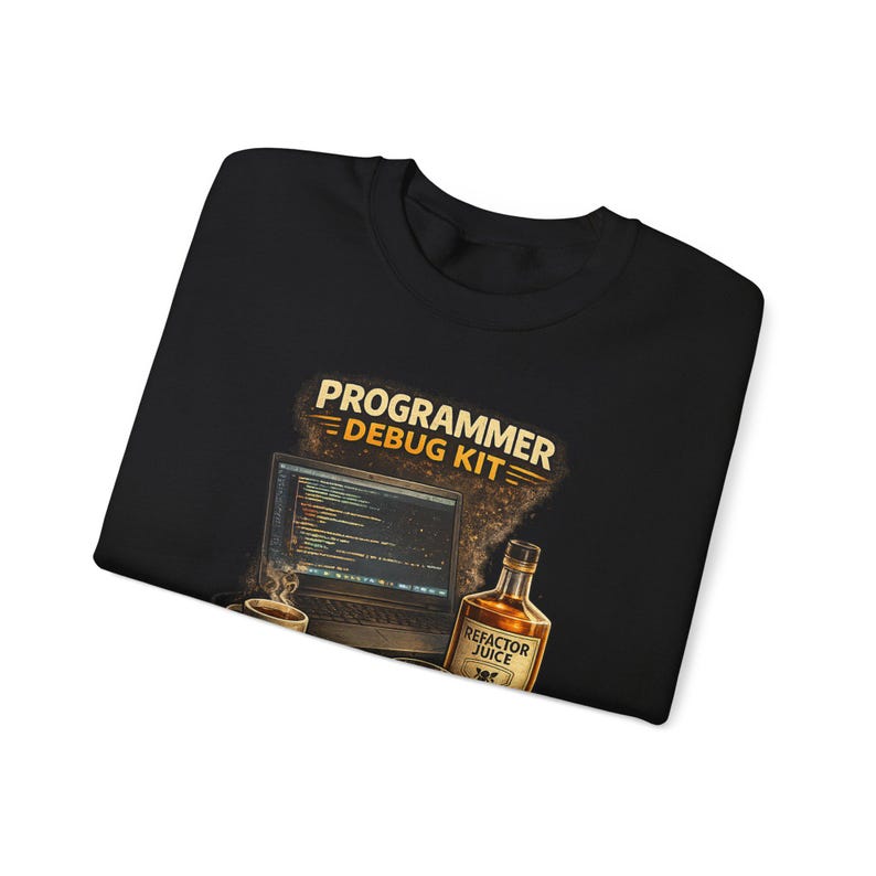Felpa divertente da programmatore, girocollo con umorismo da programmazione, regalo per sviluppatori, maglione da nerd, regalo tecnologico, felpa con kit di debug per programmatori immagine 3