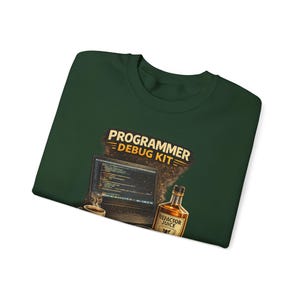 Felpa divertente da programmatore, girocollo con umorismo da programmazione, regalo per sviluppatori, maglione da nerd, regalo tecnologico, felpa con kit di debug per programmatori immagine 4
