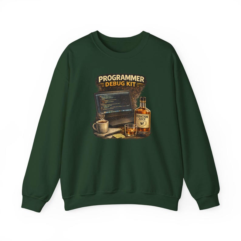 Felpa divertente da programmatore, girocollo con umorismo da programmazione, regalo per sviluppatori, maglione da nerd, regalo tecnologico, felpa con kit di debug per programmatori immagine 2