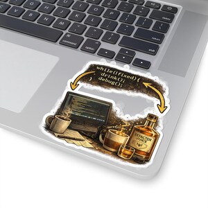 Funny Programmer Sticker, Coding Humor Laptop Sticker, Developer Gift, Nerd Sticker, Refactor Juice Programmer Sticker image 5