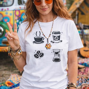 Koszulka programisty z kawą, koszulka z powtarzającym się kodem kawy, koszulka programisty, koszulka z kodowaniem, prezent dla inżyniera oprogramowania, prezent dla programisty, koszulka z kawą dla geeków