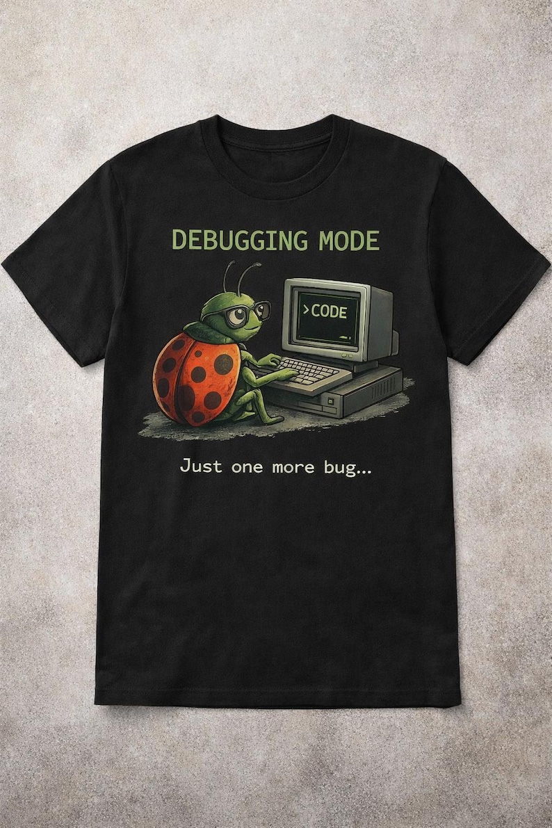 Camiseta de devoluper programador de depuración imagen 1