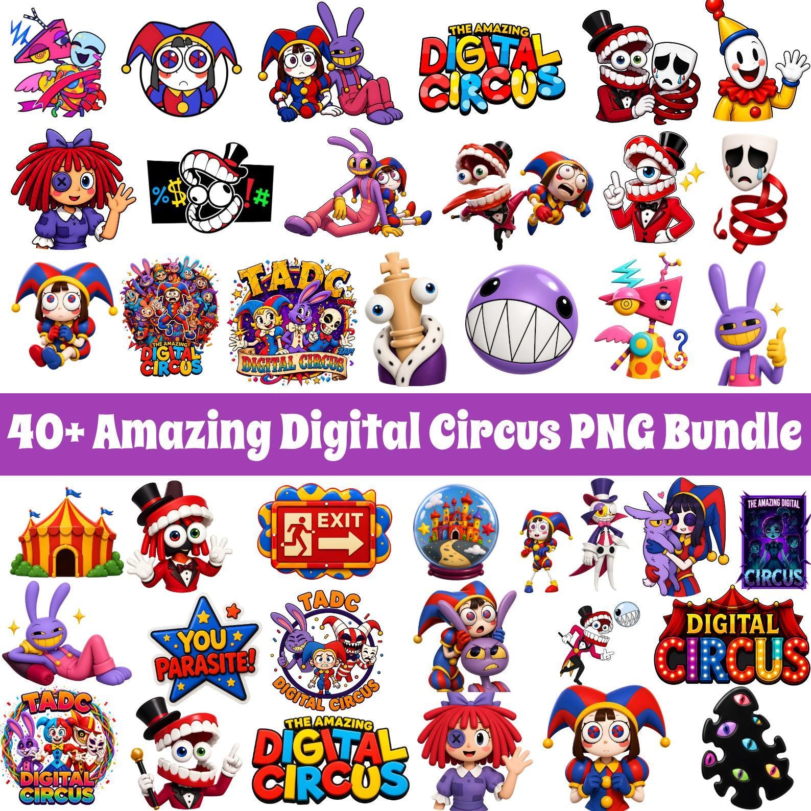 The amazing digital circus stickers - Etsy 日本