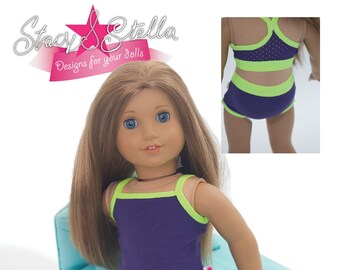 Roupa íntima para bonecas Padrão de costura em PDF para bonecas americanas de 18 polegadas - DOWNLOAD INSTANTÂNEO