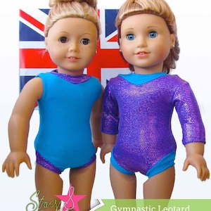 Leotard PDF sewing pattern for 18 inch dolls like American Girl INSTANT DOWNLOAD. image 1