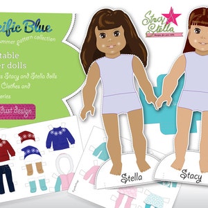 Stacy and Stella printable paper dolls - Winter clothes and accessories collections