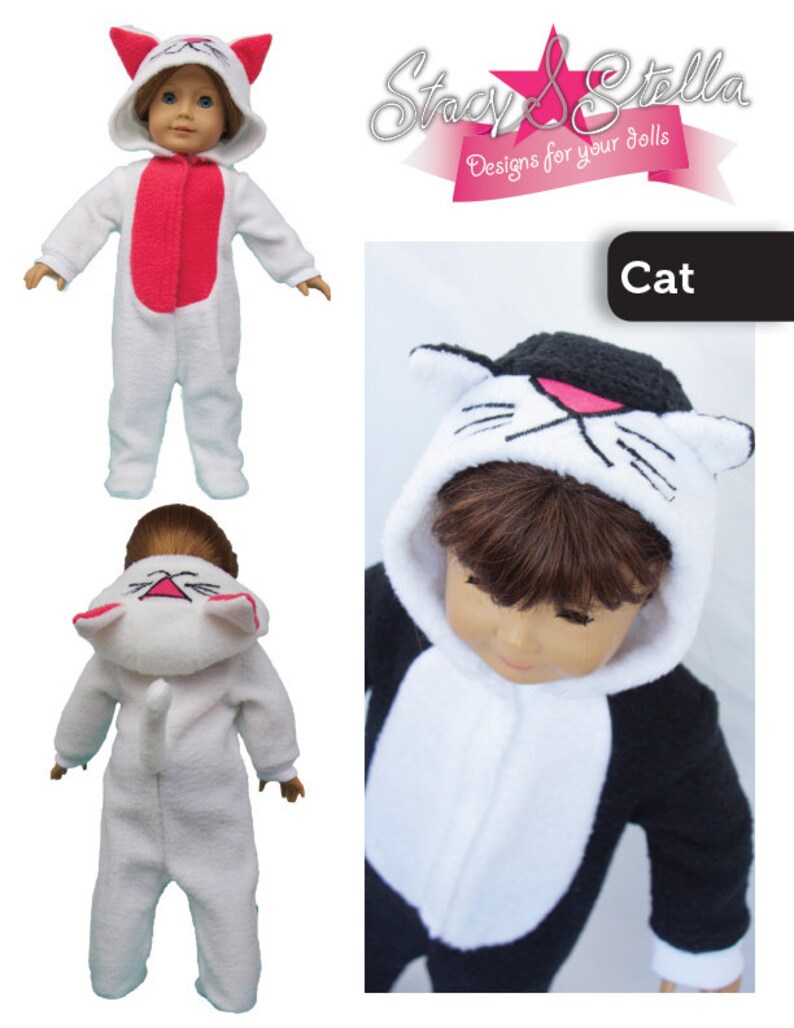 Animal Onesie Bundle Doll Clothes PDF Sewing Pattern for 18 - Etsy