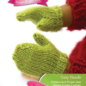 Cozy Hands PDF knitting pattern for 18 inch dolls like American Girl - INSTANT DOWNLOAD