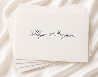 Custom Addressed Wedding Envelopes | Calligraphy Script, Cream 5x7 Invitation Paper Name and Address Printing | Ivory A7