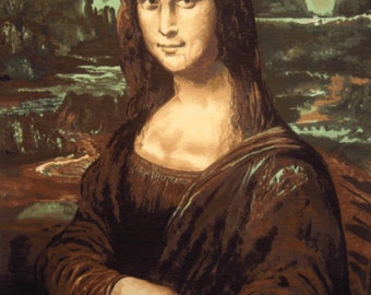 Mona Lisa Soft Warm Fleece Panel Throw Blanket