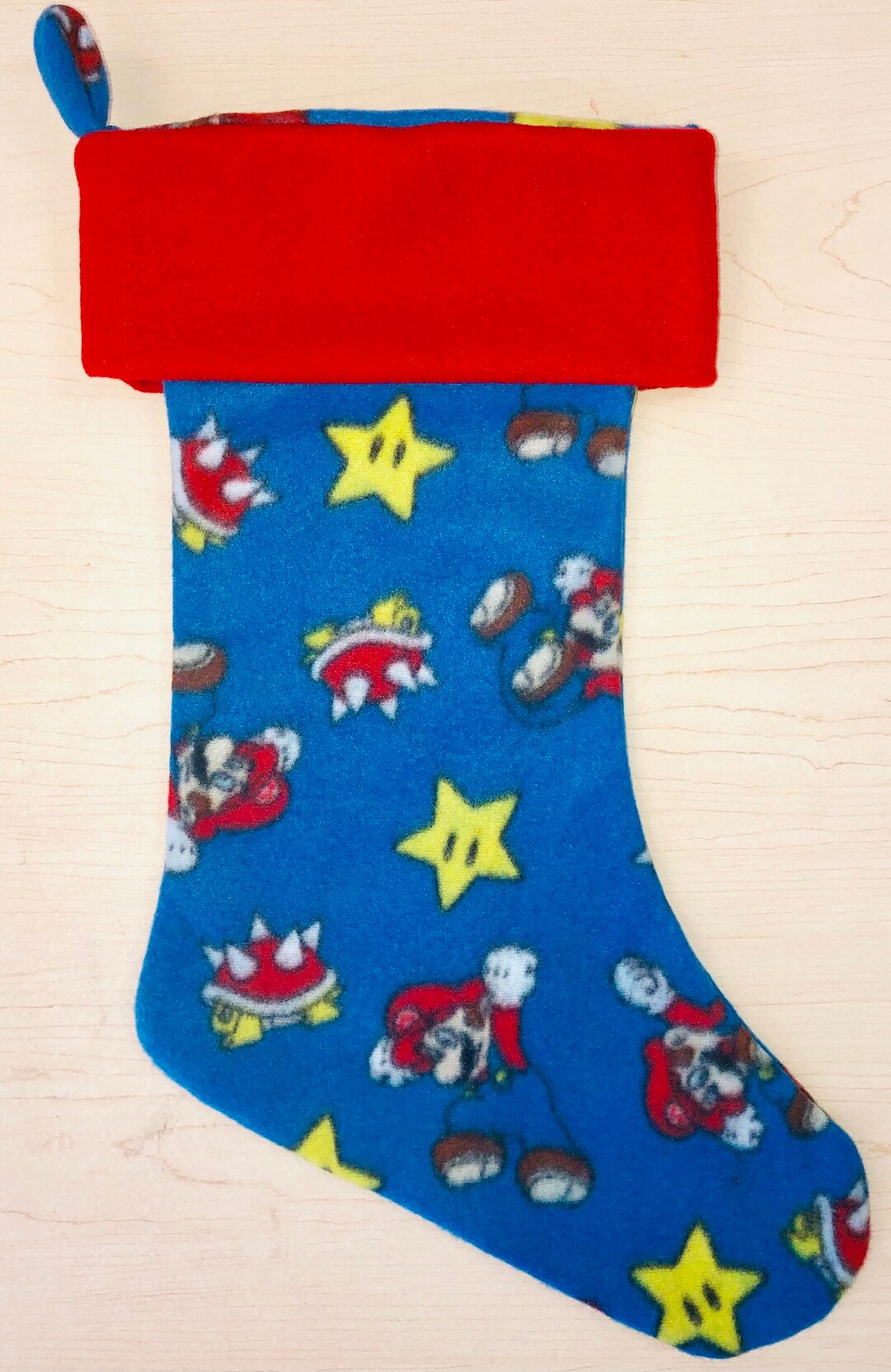 Nintendo Super Mario Holiday Christmas Stocking W/ Red Cuff - Etsy