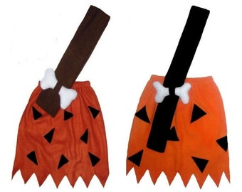 Bamm Bamm Flintstones Rust/Brown or Orange/Black Custom Made Halloween Costume 6/9M 9/12M 12/18M 24M/2T 3T/4T 5/6 7/8