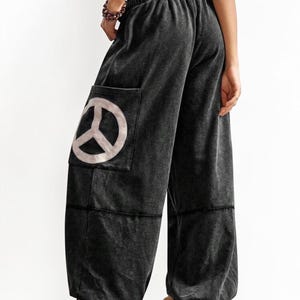 Peace Patch Baggy Jogger Pants