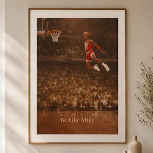 Michael Jordan Dunk Poster - Etsy